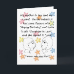 Who Does that? - Daughter in Law Birthday Card<br><div class="desc">A daughter in law has some worries over her mother in law's birthday card...  which turns out to be this birthday card!  a card from a mother in law to a daughter in law with a sense of humour.</div>