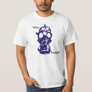 Who Farted Gas Mask T-Shirt