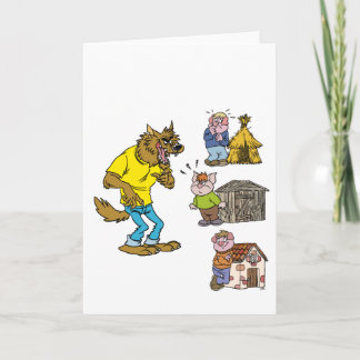 Who fears the Big Bully Wolf? Greeting Card