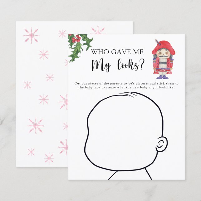 Who gave me my looks baby shower game (Front/Back)