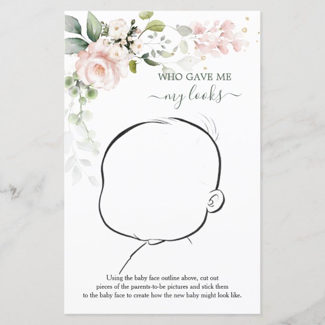 Who Gave Me My Looks Floral Baby Game (Front)