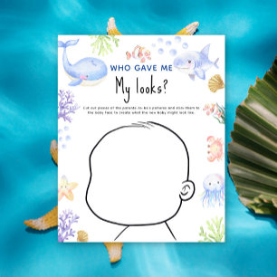 Who gave me My looks? Ocean baby shower game