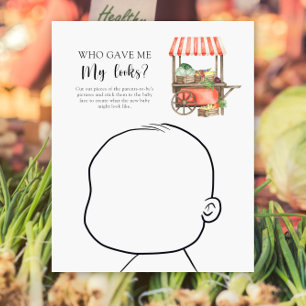 Who gave me my looks Vegetables baby shower