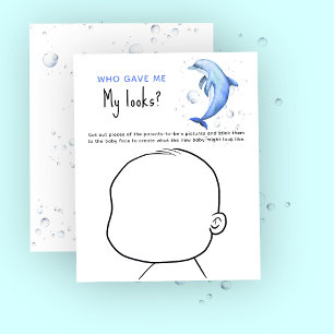 Who gave me My looks? whale baby shower game