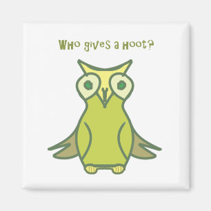 Who gives a hoot 2 Inch Square Magnet
