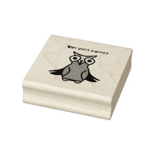 Who Gives a Hoot Wood Art Stamp