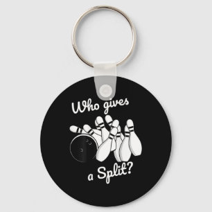 Who Gives A Split Retro Bowling Tee Fathers Day Gi Key Ring