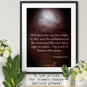 Who gives the sun for a light by day... poster