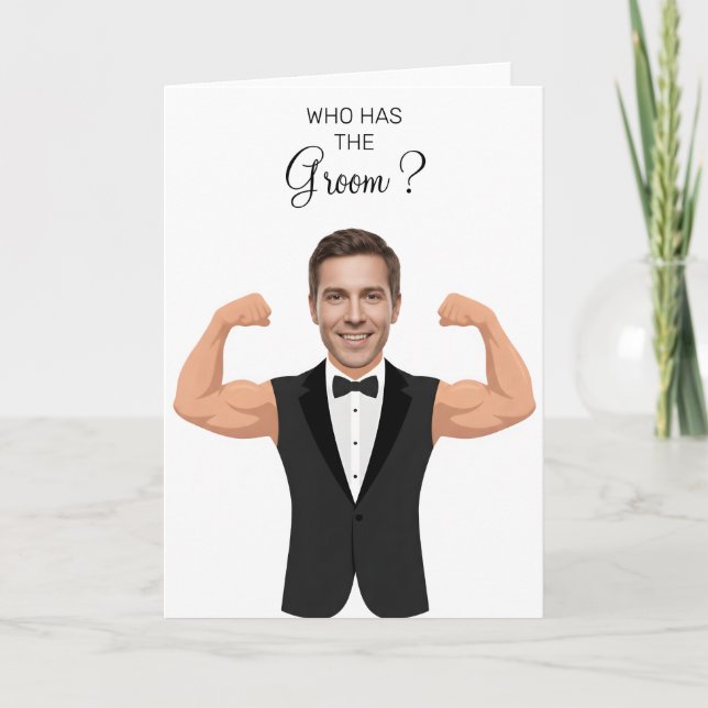Who Has The Groom Gym Groom Tuxedo Fitness Design Card (Front)
