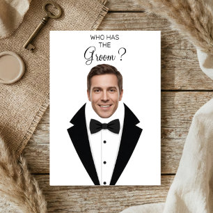 Who Has The Groom Scratch Off Game Bridal Shower T Thank You Card