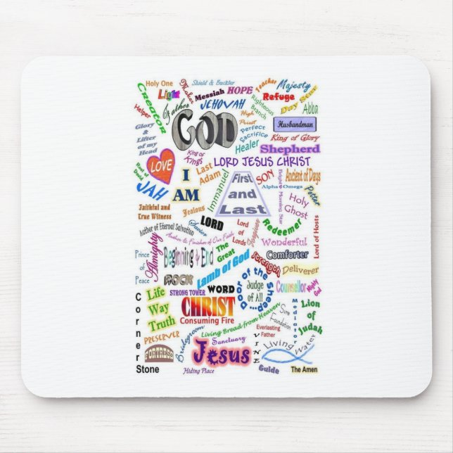Who He Is...Names of God Mouse Mat (Front)