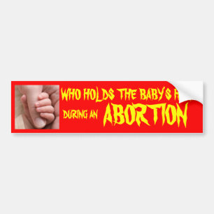 WHO HOLDS THE BABY'S HAND BUMPER STICKER