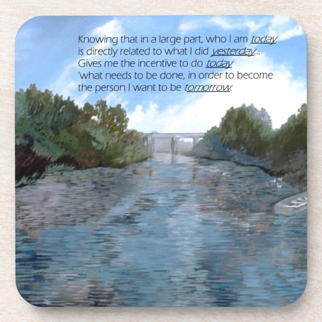 Who I am Today Inspirational Coaster (Front)
