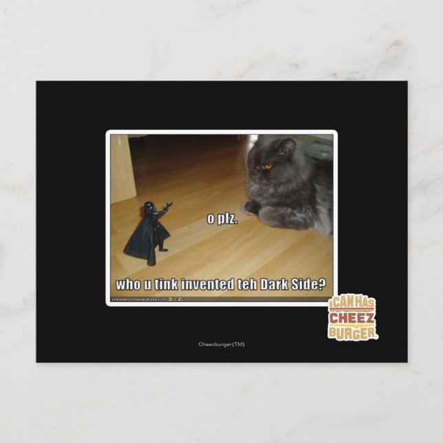 Who invented the dark side? postcard (Front)