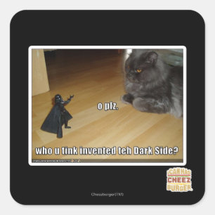 Who invented the dark side? square sticker