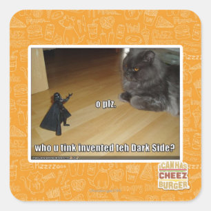Who invented the dark side? square sticker