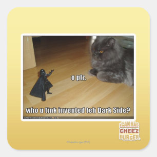 Who invented the dark side? square sticker