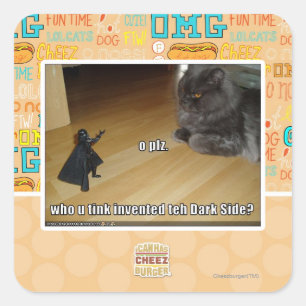 Who invented the dark side? square sticker