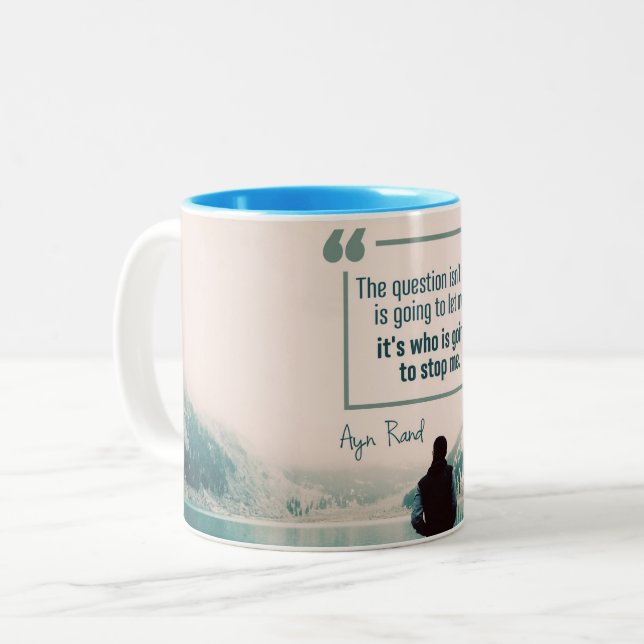 Who Is Going To Stop Me Two-Tone Coffee Mug (Front Left)