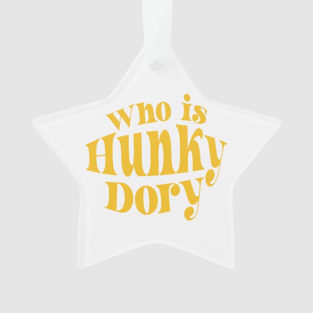 Who is Hunky Dory? Acrylic Ornament (Front)