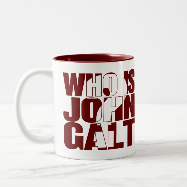 Who is John Galt? 11oz mug red (Left)