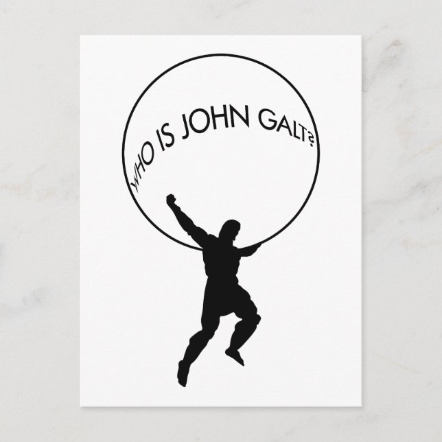 Who Is John Galt? postcard (Front)