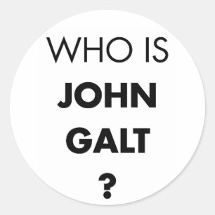 Who Is John Galt? The Question Classic Round Sticker