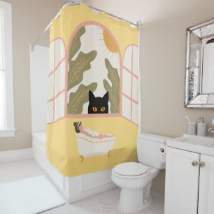 Who is Peeking Through the Window Shower Curtain