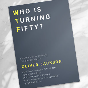 Who is Turning Fifty? 50th Birthday Party Invitation