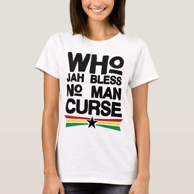 Who Jah Bless Women_s jamaican T-Shirt (Front)