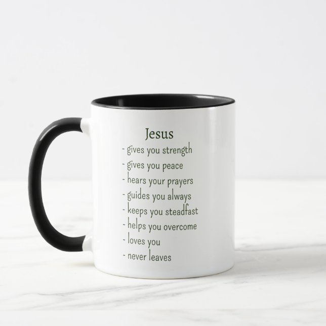 Who Jesus is Comforting Reminder Keepsake Gift Mug (Left)