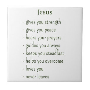 Who Jesus is Comforting Reminder Keepsake Gift Tile