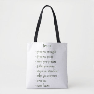Who Jesus is Comforting Reminder Keepsake Gift Tote Bag