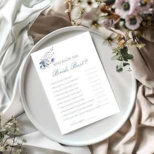 Who know the bride the best bridal shower game Car Invitation