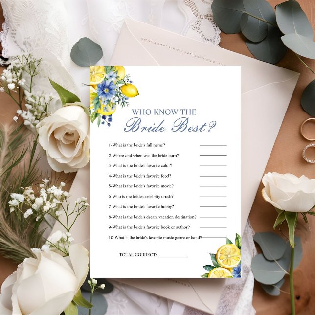 Who know the bride the best bridal shower game Car Invitation (Creator Uploaded)