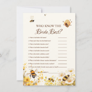 Who know the bride the best bridal shower game Car Invitation