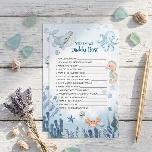 Who Knows Daddy Best Sea You Soon Baby Shower 