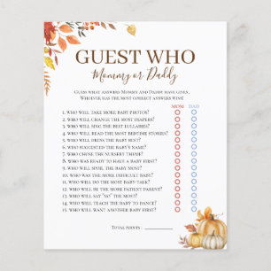 Who Knows Fall Fall Boho Baby Shower Game
