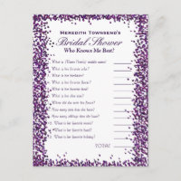 Who' Know's Me Game | Purple Confetti