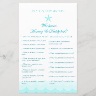 Who knows mum and dad - Baby Shower Game