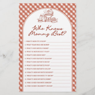 Who Knows Mummy Best Baby Q BBQ Baby Shower Game