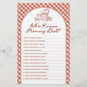 Who Knows Mummy Best Baby Q BBQ Baby Shower Game