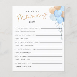 Who Knows Mummy Best Baby Shower Game