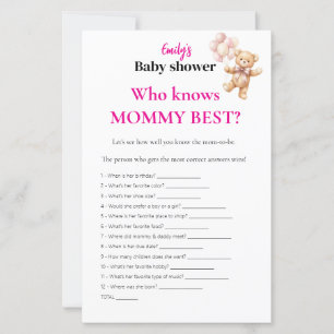 Who Knows Mummy Best? Baby Shower Game