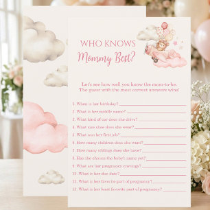Who Knows Mummy Best Baby Shower Game