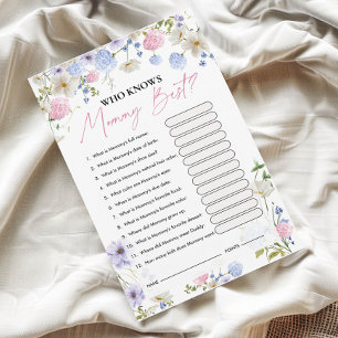 Who Knows Mummy Best Baby Shower Game