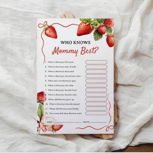 Who Knows Mummy Best Baby Shower Game