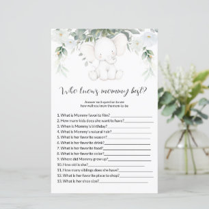 Who knows mummy best Baby Shower  Games
