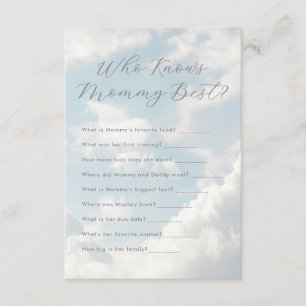 Who Knows Mummy Best Cloud Nine Baby Shower Enclosure Card