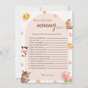 Who Know's Mummy Best Game Card